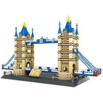Pasaulyje žinoma architektūra Londono bokšto tiltas Statybiniai kaladėlės Miesto kaladėlės Vaikai surenka 1052 vnt.