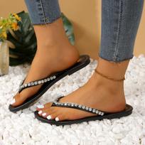 Women Summer Luxury Slides Shoes Rubber Flip Flops Shale Female Beach Pantofle Platform Designer Hawaiian Rhinestone Slippers 36