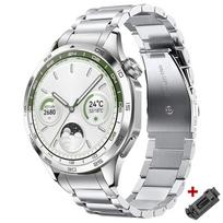 Luxury Metal Strap for Huawei Watch GT4 GT 5 46mm Men 22mm Stainless Steel Band for Huawei Watch GT4 GT5 46mm Watchband Bracelet Huawei GT 4 46mm sidabras
