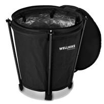 Outdoor Camping Trash Can Lightweight Collapsible Oxford Cloth Storage Round Bin Self-drive Barbecue Portable Car Trash Bin 20L juoda