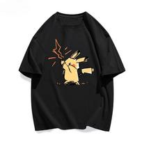 25 Summer Pokémon Anime Pikachu Brand 100Pure Cotton Printed Tshirt Men Harajuku Casual Versatile Shortsleeved Y2k Loose 4XL