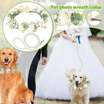 Bohemian Wreath Simulation Hand-wrapped Flower Headdress Wedding Pet Photo Wreath One Size