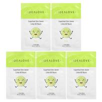 Idealove, Superfood Skin Savior, Lime All Yours, Beauty Sheet Mask 5 packs, 20ml (0.68fl oz) each