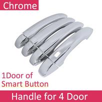 Chromuotos automobilio durų rankenėlių apdailos Renault Captur MK2 JB JE     Prabangios išorės dalys Priedai Lipdukai Apdailos 4Handle 2 Buttons gray