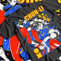 Chun Li T-shirt, Anime Gift Shirt, Street Fighter vs King Of Fighters Snk Tee, S