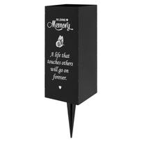 Memorial Floral Vase Metal Cemetery Vase with Spike Headstones Flower Holder Memorial Grave Markers Cemetery Decorations