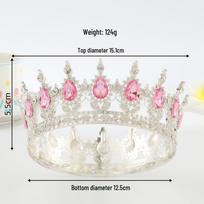 Elegant Luxurious Bridal Crown - Princess Style Headdress for Birthdays & Weddings