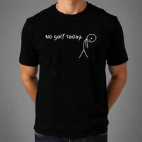 No Golf Today T-shirt Sad Stickman Golf Lovers Gift Top Outdoor Men's Unisex Tee M
