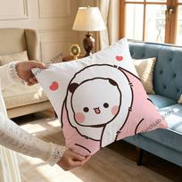 Cute Bubu Dudu Love Pillow Covers Cartoon Sofa Decorative Home Doublesided Printing Short Plush Cute Cushion Cover 30x30cm