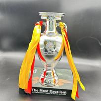 Europos taurės Delaunay futbolo trofėjaus suvenyras 16CM with Ribbon sidabras