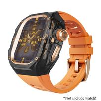 Prabangus modifikavimo rinkinys Apple Watch Ultra 3 49mm Sportinis guminis dirželis iWatch Series Ultra 2 1 49mm Ledyno dėklas Refit rinkinys For Ultra 3 49MM