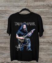 Dream Theate's John Petrucci pasirašytas trumpomis rankovėmis juodas visų dydžių marškinėlis L gray