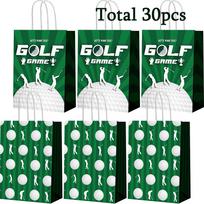 30pcs Golf Gift Goodie Bags Golf Treat Bags with Handle for Sports Themed Party Favor Bags for Birthday Party Shower Favors Gift Wrap Bags Golf