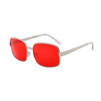 Large-Framed Metal Sunglasses UV400 Protection Square Frame Sunglasses  Unisex Wear Style A