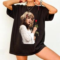 Women Stevie Nicks Tour Tshirt Vintage Concert Tshirt Unisex Cotton Short Sleeved Street Wear Casual Short Sleeved Shirt S