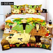 Anime SPY×FAMILY Anya Bedding Set Boys Girls Twin Queen Size Duvet Cover Pillowcase Bed Boys Adult Fashion Home Textileextile 135x200cm