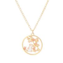 Cute Cartoon Necklace Sakura Bunny Cat Panda Hollow Fashion Creative Garland Pendant Ladies Girls Jewelry Accessories DIY Gift Multicolour