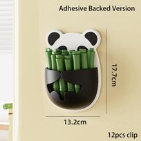 Mini Panda Sealing Clip Bamboo Shape Magnetic Wall Mount Refrigerator Magnets Moisture-Proof Dual-Select Clip Snacks Storage'