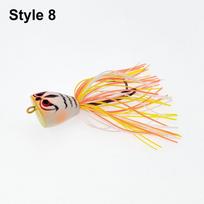 1Pcs Mini 9cm/7.4g Fishing Jump Frog Lure Hard Bait Lure with Double Sharp Hooks Baits Simulation Frog Lures