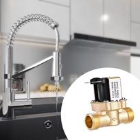 3/4” 1/2” Electric Solenoid Magnetic Valve DC 24V AC 220V DC12V Normally Closed Brass Water Control Magnetic Switching G1-2-AC220V