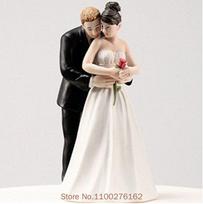 Wedding Romantic Bride and Groom Toppers Couple Figurine Marriage Funny Cake Toppers Dolls for Wedding Cupcake Decoration