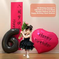 Happy 11th Birthday Girl Scene Decoration Balloon Digital Ceremony Feeling Atmosphere Kids Baby Celebration Supplies