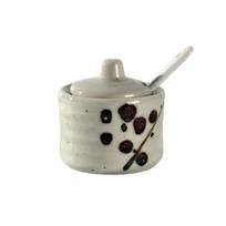 Japanese Ceramic Seasoning Bottle Spice Jar with Lid Spoon Condiment Container Creative Salt and Pepper Shakers Kitchen Utensils