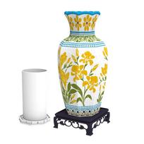 Creative 3D Puzzle Vase Waterproof Building Block Flower Vase Jigsaw Arrange Flowers Educational Toy DIY Arts Vase