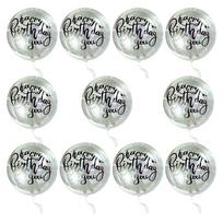 10inch Bobo Balloons Happy Birthday - English 10 Pieces Suitable for Birthday Parties, Anniversaries, Holiday Party Decorations Other