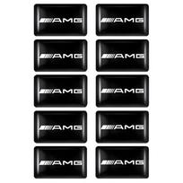 10Pcs Car 3D Epoxy Protect Sticker Decoration Decals For Mercedes Benz AMG W203 W205 W206 W211 W220 W212 W201 W210 W108 W168