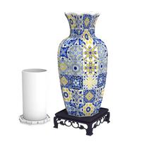 Creative 3D Puzzle Vase Artistic Waterproof Flower Vase Jigsaw with Base Arrange Flowers Home Decoration Vase Housewarming Gift