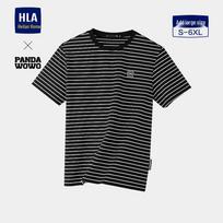 HLA Men's Panda Wowo Series Embroidered Short Sleeve T-Shirt 2XL