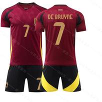 Futbolo treniruočių marškinėliai 2024 m. Europos čempionatas Belgija namų marškinėliai Nr. 7 De Bruyne futbolo marškinėliai 10 Lukaku 2 #16
