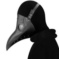Creative Long Nose Beak Steampunk Bird Mask Funny Plastic Plague Doctor Mask Cartoon Halloween Bird Mask Masquerade juoda