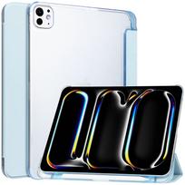 Case for iPad Pro 13 M4 2026 with Pen Holder-[Tri-fold Stand + Auto Wake/Sleep], Frosted Super Thin Hard PC Translucent Shell iPad Pro 13 M4 2024