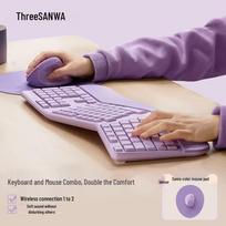 SANWA Ergonomic Wireless Keyboard & Mouse Set