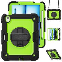 for iPad Air 11 M2 A2902 2025 , Military Grade Shockproof Protector Silicone Cover Pencil Holder+Handle Shoulder Strap iPad Air 11 M2 A2902