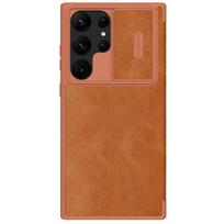 NILLKIN For Samsung Galaxy S23 Ultra with Slide Cover Camera Protection Flip Leather Cover For Samsung Galaxy S23 5G (2025) Case For Galaxy S23 Plus ruda