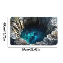 3D Rugs Optical Illusion Non-slip Carpet 3D Hole Rug for Entrance Kitchen Bathroom Indoor Halloween Porch Decorations