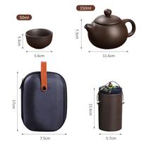 Chinese T Set, Travel Kung Fu T Pot Cup Set Chinese T Pot Cup Set Tpot Set T Pot Set Portable T Set for Business Hotel Outdoor Picnic