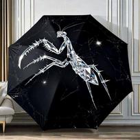 1pc Automatic umbrella A crystal-like praying mantis design. Portable collapsible design, casual accessory, Christmas birthday