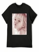 Blonde Girl Blowing A Kiss T-Shirt Blanks Vintage Clothes Customizeds unisex Designer Clothes S