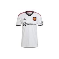 adidas Manchester United Fan Edition Soccer/Football V neck Stripe Logo Short Sleeve White Men's H13880 XXXL