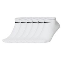 Nike Breathable Training Sports Socks Couple Style 6 White Men's SX7679-100 L