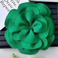 Didelės gėlių sagės moterims Vestuvinei suknelei Elegantiškas boutonnière Atlapo segtukai Korėjietiškas audinys Mados ženklelis Papuošalų aksesuarai Dovanos žalia