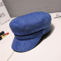 Personality Women Autumn Cotton Linen Flat Cap Berets Octagonal Cap Navy Hats