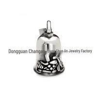 Stainless Steel Motorcycle Guardian Bell Pendant for Off-Road Riding Approx. 21g