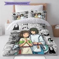 Spirited Away Patogi antklodės užvalkalas Minkštas, Vaikams patalynės komplektas Dovana, Ypač didelis Keli dydžiai -HE122 135x200cm gray