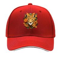 Brightly Colored Leopard Pattern Baseball Cap a Stylish And Casual Sports Hat That Is Lightweight A Sandwich Baseball Cap One Size
