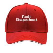 Fashionable Printed FAMILY Pattern Baseball Cap Lightweight and Breathable Grandpadad Hat  Outd Sandwich Baseball Cap One Size